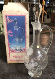 Hand Cut Crystal Wine Decanter - New