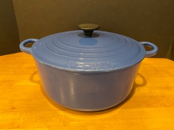 Blue Le Creuset Cast Iron Dutch Oven 5.5qt