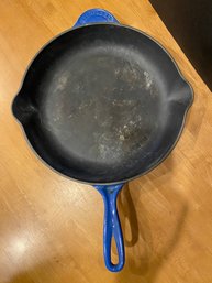 Blue Le Creuset Cast Iron - Double Spout Pan