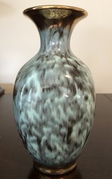 Blue/ Gold Ceramic Vase - Made Germany