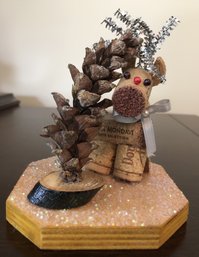 Handmade Cork Reindeer Decoration