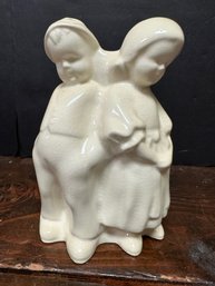 Ceramic Dutch Boy & Girl Planter