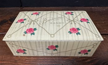 Vintage Metal Tin Barricini Candy Box