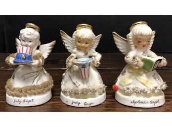 3pc Porcelain Birth Month Angels