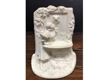 Cast Iron Bookend - Girl Drinking From Fountain