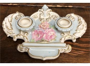 Porcelain Victorian Style Inkwell
