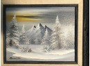 Original Snow Scene Painting - Signed Barrister