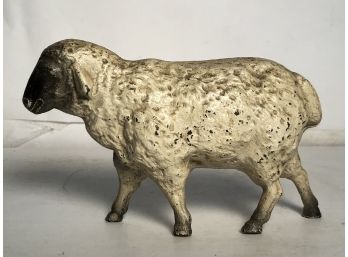 Antique Cast Iron Sheep/ Lamb Still Bank