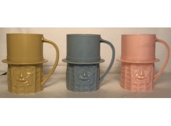 3pc Vintage Mr. Peanut Plastic Cups