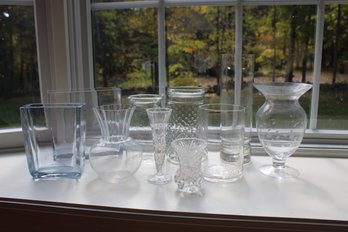 Collection Of 10 Various Glass Vases