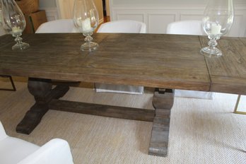 Restoration Hardware-Salvaged Wood Trestle Rectangular Extension Dining Table