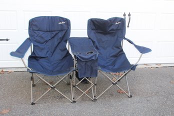 Side By Side Twin Pop Up Chair-navy Blue