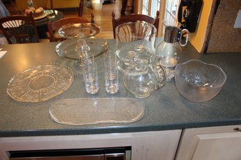 Collection Of Glass Kitchen Items