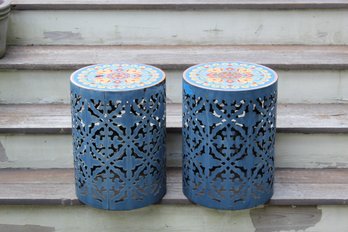 Pair Of 'iron Side' Side Tables