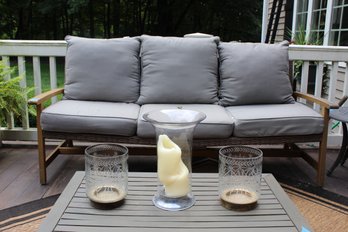 3 Glass Candle Vases