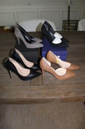 Four Pairs Of Women's High Heel Shoes