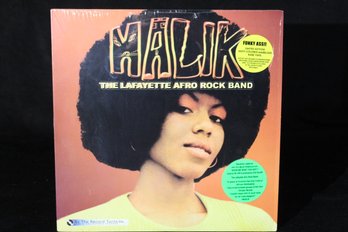 Vinyl Record- Malik- 'The Lafayette AfroRock Bank' In Shrink W/hype Stickers, Orange Colored Vinyl