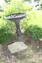 Heavy Black Bird Bath