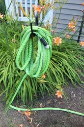 Long Garden Hose-'Zero G' With Black Metal Stand