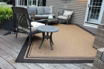 Extra Large Outdoor Rug Tan With Black Border (1/2)