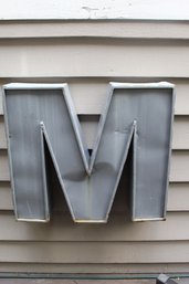 'M' Metal Rustic Sign