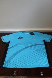 NEW Men's Aqua Large Soccer Jersey With '63 RUSSEL On Back