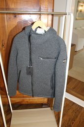 Mens New With Tags Extra Large Heavy WOOL Blend Outerwear With Hood