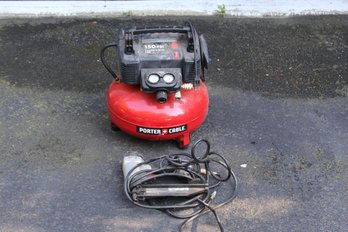 Porter Cable 150 PSI Air Compressor With Nail Gun