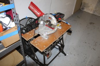 Craftsman Laser Trac Miter Saw With Workmate-400 Bench