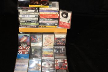 Over 30 Vintage Cassette Tapes, Rush, David Bowie, Van Halen, Journey The Who Bruce, Doors, Etc