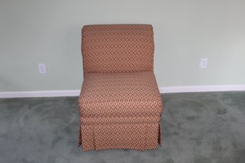 Thomasville Upholstered Slipper Chair With Rolled Top