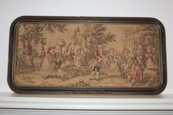 Antique Tapestry In Beautiful Wooden Frame
