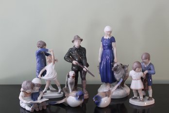 Collection Of Seven Vintage Bing & Grondahl (B&G) Figurines