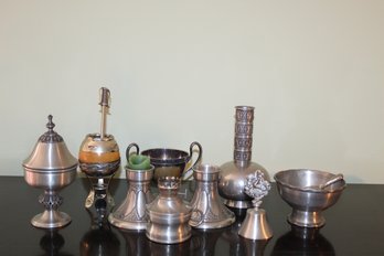 Vintage Pewter Lot-Ten Pieces