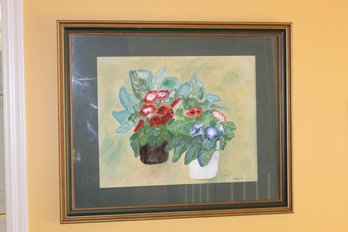 Primrose Hand Painted Picture-Signed By Local Artist