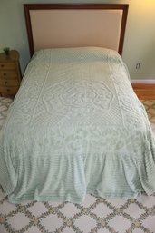 Oversized Full Size Mint Colored Chenelle Bedspread-100% Cotton