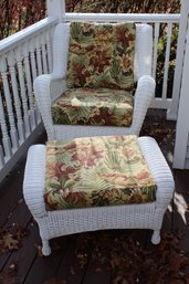 Outdoor Wicker Rocking Chair With Ottoman