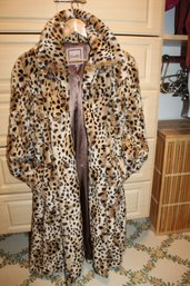 Long Leopard Faux Fur Coat-'Excelled Collection'