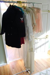 Collection Of Vintage Clothing-children Shirts, Dress, Boy's Wool Peacoat And Hat, Etc