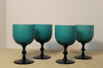 Vintage Murano Glass- Carlo Moretti Cased Glass Goblets