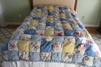 Beautifully Made Multi Colored Quilt-twin Size