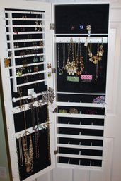 Hanging Jewelry Box W/Mirror-Jewelry Included!