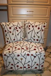 Storage Footstool With Two Matching Pillows & One Small Pillow Case