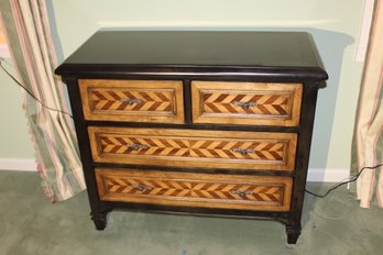 Gorgeous Two Toned Inlay Style Chest Of Drawers