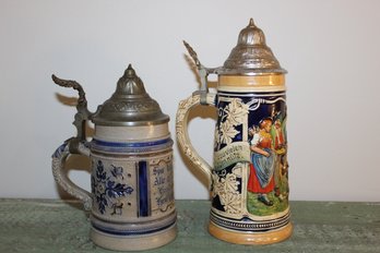 Two Vintage Beer Steins