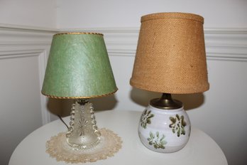 Two Small Vintage Lamps