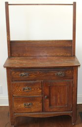 Antique Washstand With Towel Rack