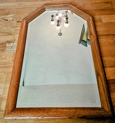 Wooden Oak Framed Wall Mirror