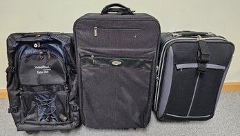 3 Suitcases On Casters Incl Estes Park, Concourse & More