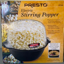 Presto Electric Stirring Popper Popcorn Machine